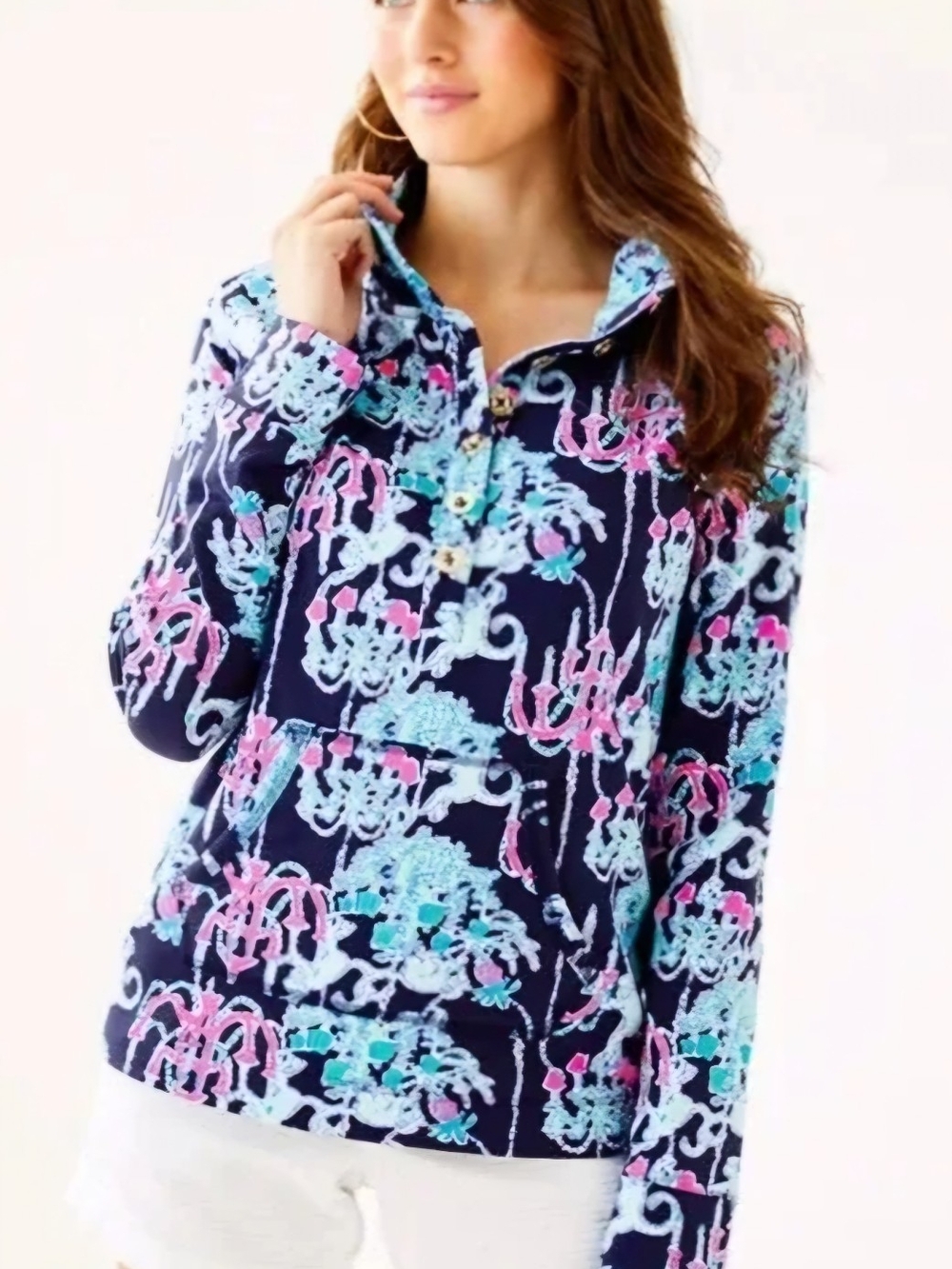 Lilly Pulitzer Captain Popover in the Pop Up Monkey Trouble print Size Small